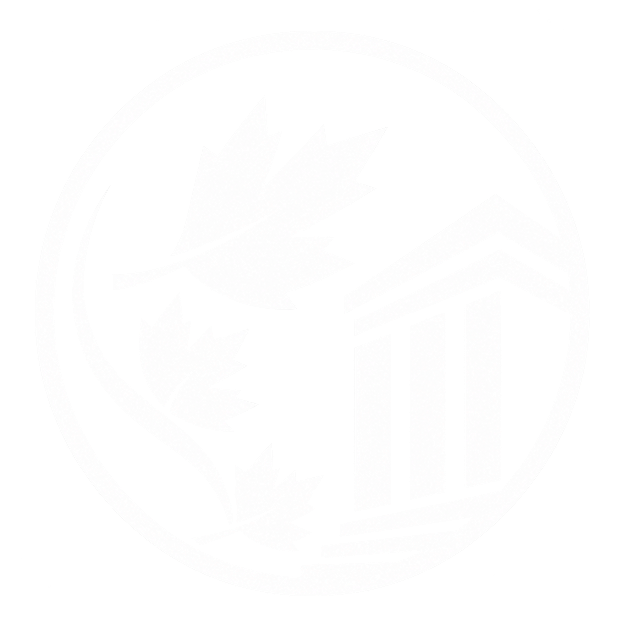 Logo - White - No text - Observatoire canadien sur les recours climatiques - Canadian Climate Litigation Observatory